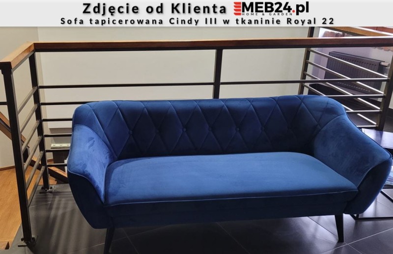 Sofa tapicerowana Cindy III w stylu skandynawskim - zdjęcie od klienta