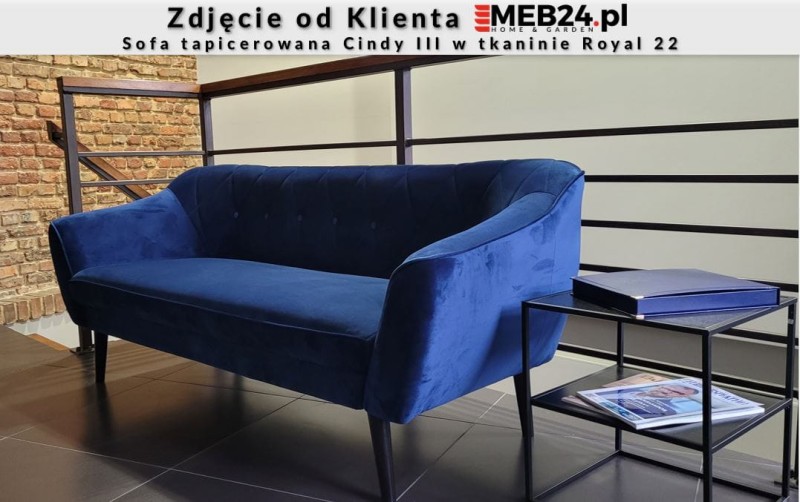 Sofa tapicerowana Cindy III w stylu skandynawskim - zdjęcie od klienta