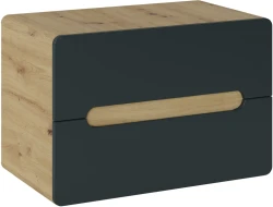 Szafka pod umywalkę nastawną 80 cm Aruba szary cosmos / dąb craft złoty