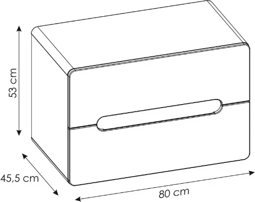 Szafka pod umywalkę nastawną 80 cm Aruba szary cosmos / dąb craft złoty