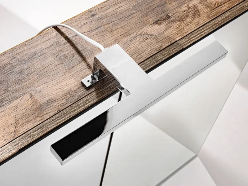 Zestaw mebli łazienkowych ICONIC WHITE A06 (lampka LED JULIET CHROM 30cm)