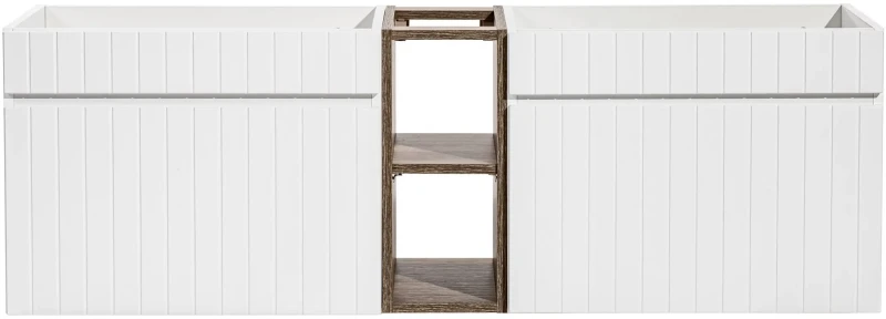 Zestaw mebli łazienkowych ICONIC WHITE A06 (szafka pod umywalkę ICONIC WHITE 82-60-D-1S i szafka dolna SANTA FE OAK 81-01-A)