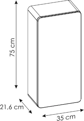 Szafka łazienkowa wysoka ARUBA szary cosmos / dąb craft złoty