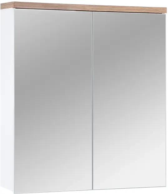 Szafka łazienkowa z lustrem 60 cm BALI biała