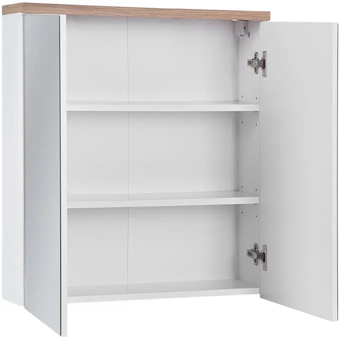 Szafka łazienkowa z lustrem 60 cm BALI biała