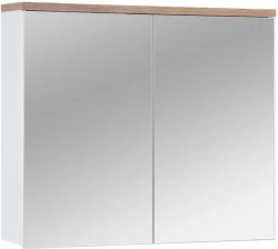Szafka łazienkowa z lustrem 80 cm BALI biała