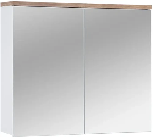 Szafka łazienkowa z lustrem 80 cm BALI biała