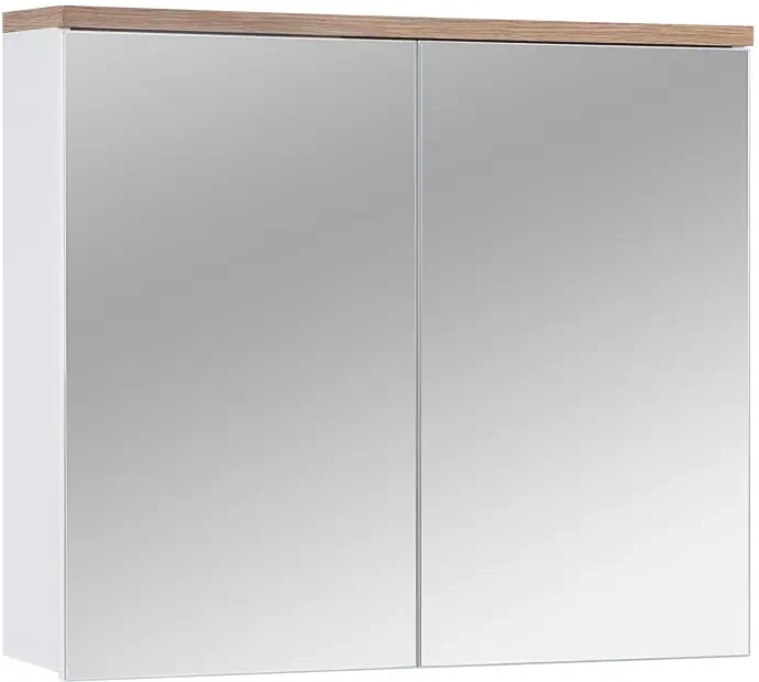 Szafka łazienkowa z lustrem 80 cm BALI biała