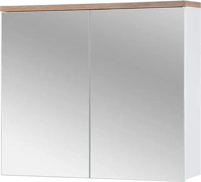 Szafka łazienkowa z lustrem 80 cm BALI biała