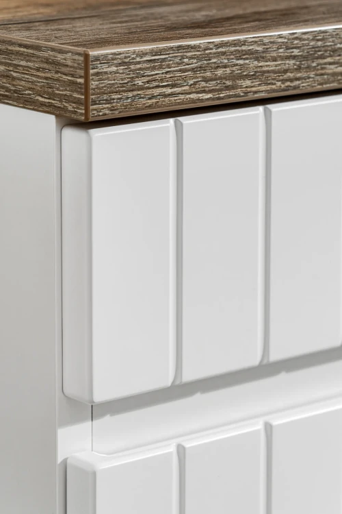 Zestaw mebli łazienkowych ICONIC WHITE A08 z szafką pod umywalkę 100 cm - 6 elementów