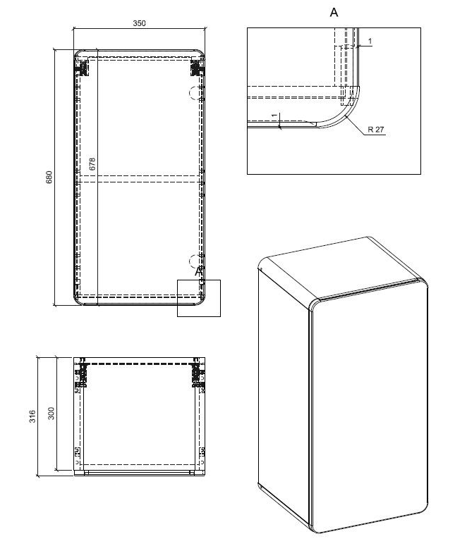 Szafka łazienkowa niska ARUBA 810