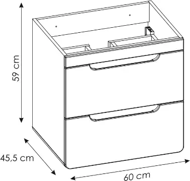 Szafka pod umywalkę 60 cm ARUBA dąb craft złoty