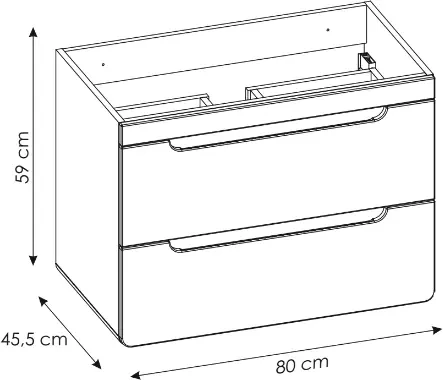 Szafka pod umywalkę 80 cm ARUBA dąb craft złoty