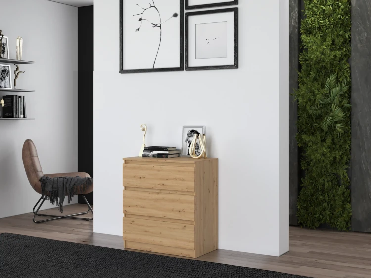 Komoda Malwina I 3 szuflady | Dąb Artisan