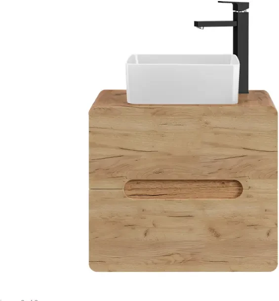 Szafka pod umywalkę nastawną 60 cm ARUBA dąb craft złoty