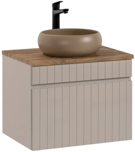 Zestaw mebli łazienkowych ICONIC CASHMERE szafka 60 cm z umywalką WIKI i blatem 60 cm