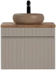 Szafka łazienkowa 60 cm ICONIC CASHMERE z umywalką WIKI i blatem 60 cm