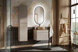 Zestaw mebli łazienkowych ICONIC CASHMERE A02 z szafką pod umywalkę 60 cm - 5 elementów