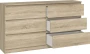 Komoda Malwina 6 szuflad 140cm dąb sonoma