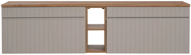 Zestaw mebli łazienkowych ICONIC CASHMERE z dwoma umywalkami Lili i blatem 180 cm - 6 elementów