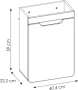 Szafka pod umywalkę 40 cm ARUBA 1D szary cosmos / dąb craft złoty