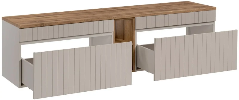 Zestaw mebli łazienkowych ICONIC CASHMERE z blatem 180 cm - 4 elementy