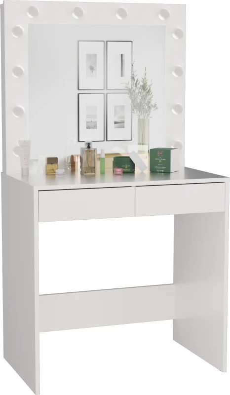 Toaletka Maria z lustrem i oświetleniem LED biały mat