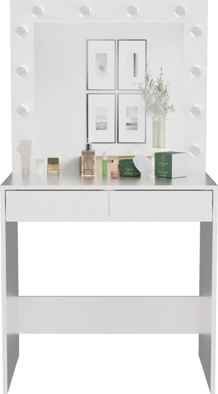 Toaletka Maria z lustrem i oświetleniem LED biały mat