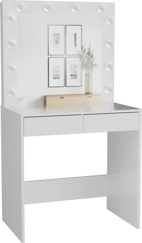 Toaletka Maria z lustrem i oświetleniem LED biały mat