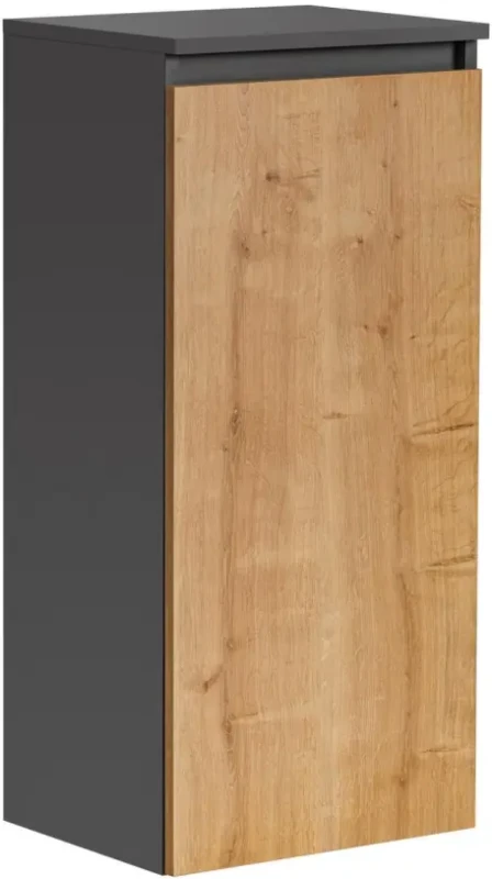 Szafka łazienkowa z koszem na pranie MONAKO szary diamentowy / dąb hamilton