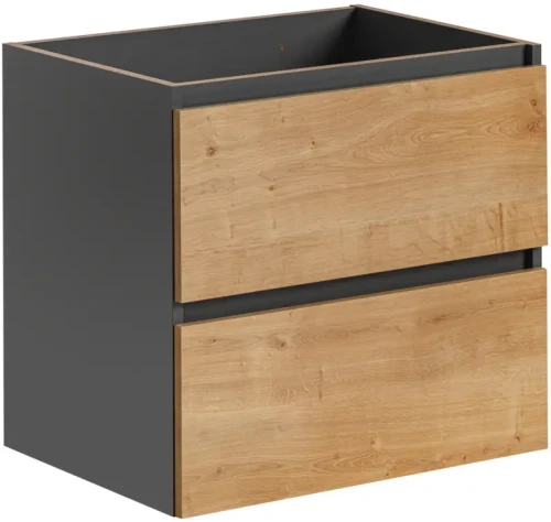 Szafka pod umywalkę 60 cm MONAKO dąb hamilton / szary diamentowy