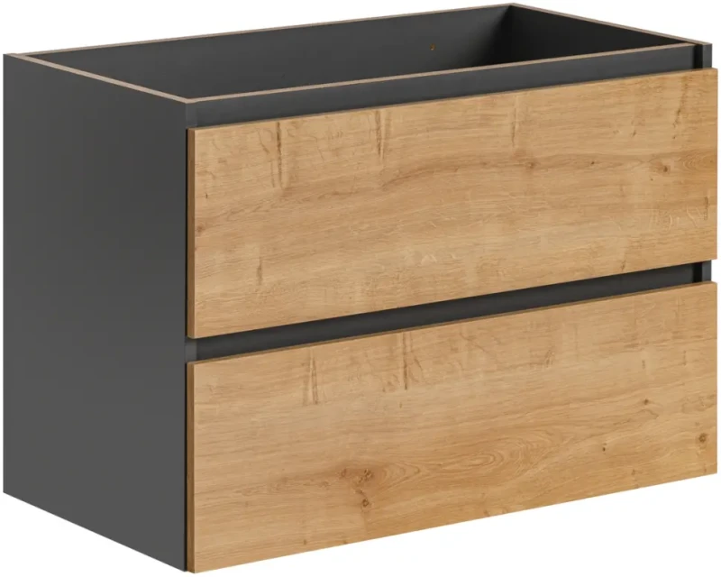 Szafka pod umywalkę 80 cm MONAKO dąb hamilton / szary diamentowy