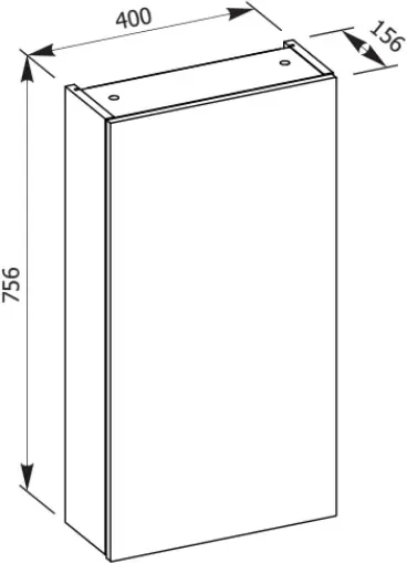 Szafka łazienkowa wisząca 40 cm MONAKO dąb hamilton / szary diamentowy