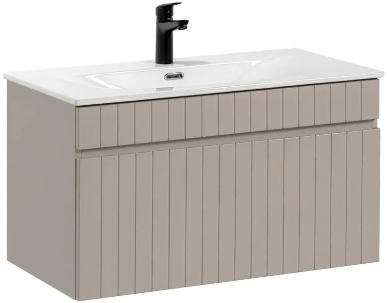 Zestaw mebli łazienkowych ICONIC CASHMERE (szafka ICONIC CASHMERE 82-80-D-1S + umywalka ceramiczna SKY 80/DP-8099)