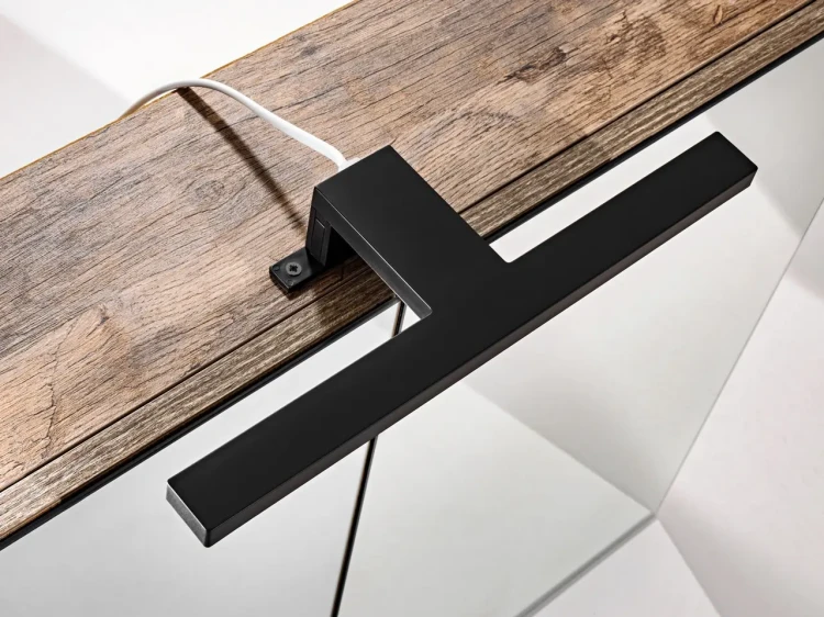 Zestaw mebli łazienkowych ICONIC CASHMERE (lampa LED JULIET BLACK 30cm)