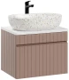 Szafka pod umywalkę 60 cm ICONIC ROSE (szafka pod umywalkę ICONIC ROSE 82-60-E-1S + umywalka nadblatowa UN-LILI)