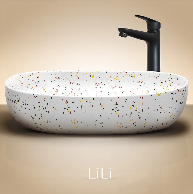 Szafka łazienkowa 60 cm ICONIC ROSE (umywalka ceramiczna nadblatowa UN-LILI-MW21)