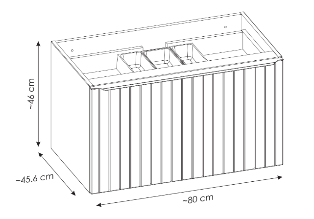 Szafka pod umywalkę nablatową 80 cm SANTA FE DEEP BLUE