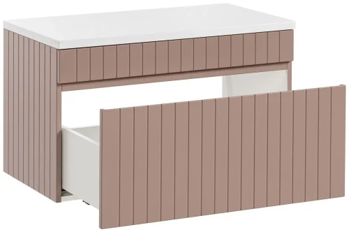 Szafka pod umywalkę 80 cm ICONIC ROSE z blatem 80 cm