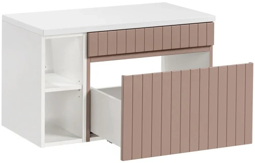 Zestaw mebli łazienkowych ICONIC ROSE z blatem 80 cm - 3 elementy