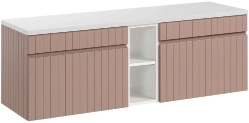 Zestaw mebli łazienkowych ICONIC ROSE z blatem 140 cm - 4 elementy