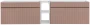 Zestaw mebli łazienkowych ICONIC ROSE z blatem 180 cm - 4 elementy