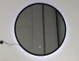 Lustro w czarnej ramie z oświetleniem LED 60 cm LUNA