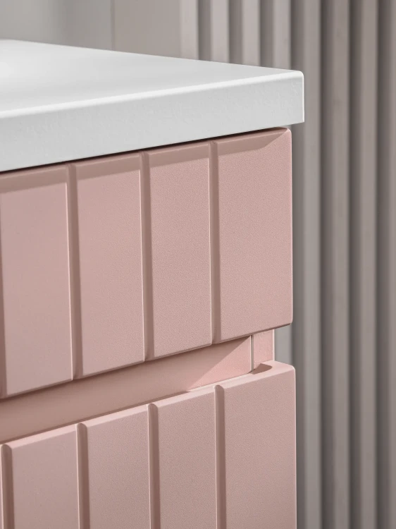 Zestaw mebli łazienkowych ICONIC ROSE z szafką pod umywalkę 80 cm - 6 elementów