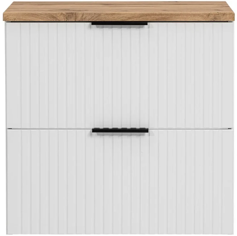 Szafka łazienkowa 60 cm ADEL WHITE z umywalką SMILE i blatem 60 cm