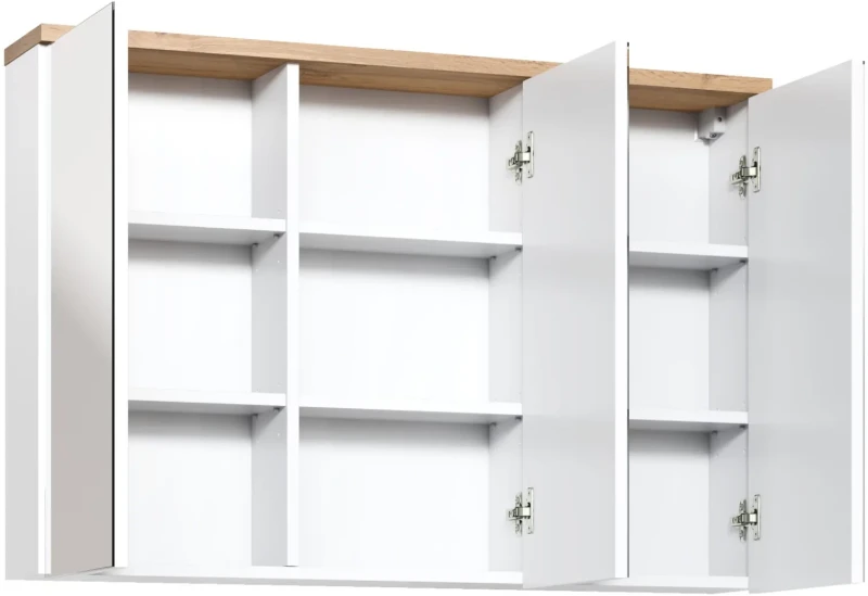 Zestaw mebli łazienkowych BW SPRIT A100 biały z szafką pod umywalkę 100 cm - 5 elementów