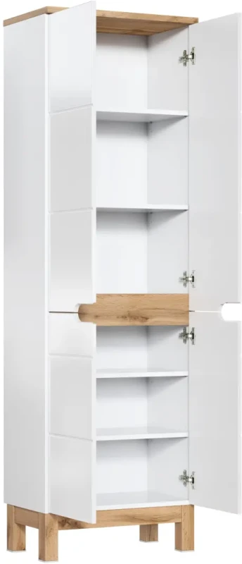 Zestaw mebli łazienkowych BW SPRIT A100 biały z szafką pod umywalkę 100 cm - 5 elementów