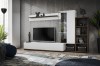 Meblościanka Silk II 240 cm zestaw 4 elementy z LED do salonu biały