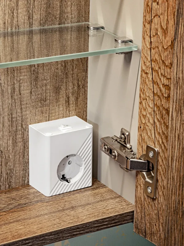 Zestaw mebli łazienkowych SANTA FE TAUPE A4 taupe/dąb vintage z szafką pod umywalkę 80 cm - 8 elementów