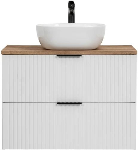 Szafka łazienkowa 80 cm ADEL WHITE z umywalką SMILE i blatem 80 cm